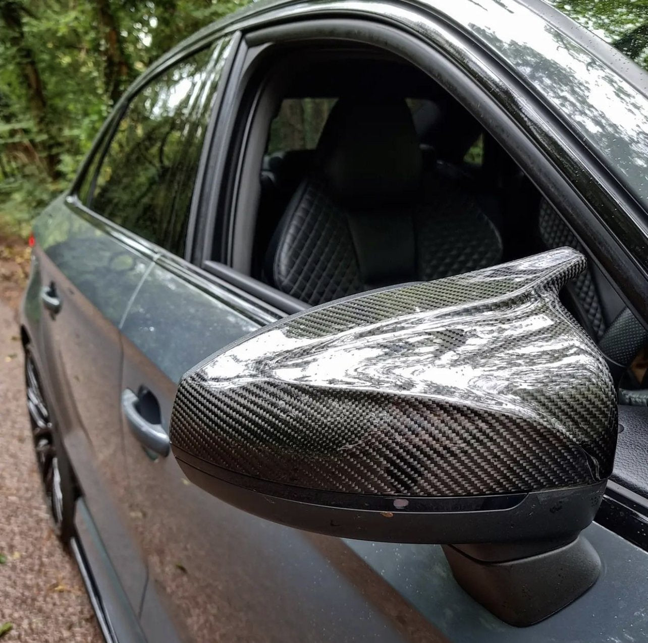 Audi a3 carbon fiber deals mirror caps