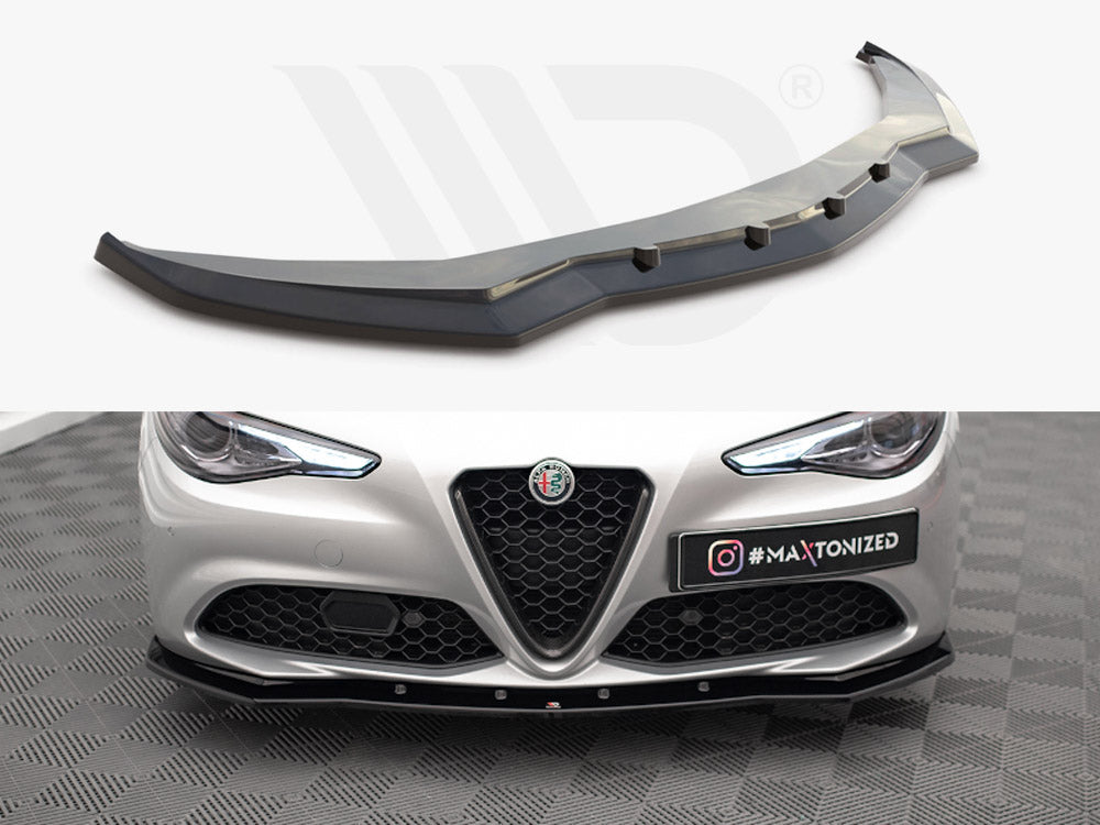 Giulia - Sport: Gloss Black Maxton Front Splitter V1 16+