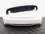 A5 - 8T Facelift: Gloss Black Maxton Dual Exhaust Rear Diffuser 11-16