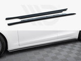 Model S - Plaid Facelift: Gloss Black Maxton Side Skirts V2 21+