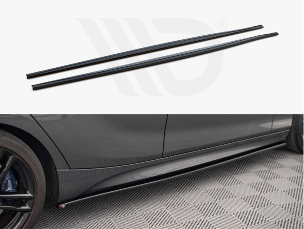 1 Series - F20: Gloss Black Maxton Side Skirts 11-19