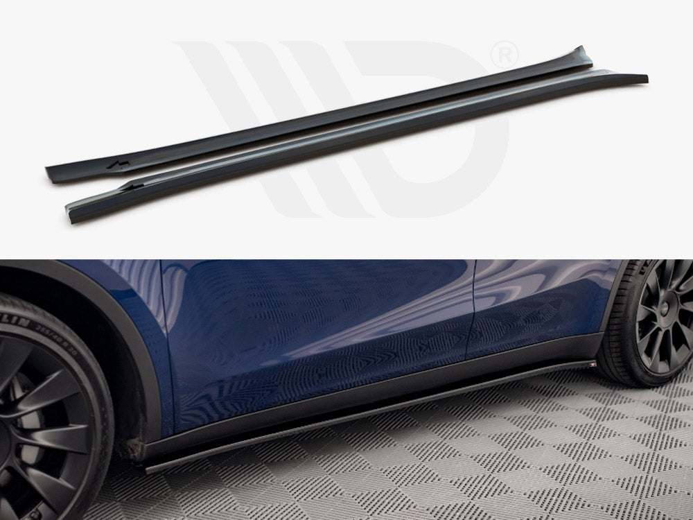 Model Y: Gloss Black Maxton Side Skirts V2 20+