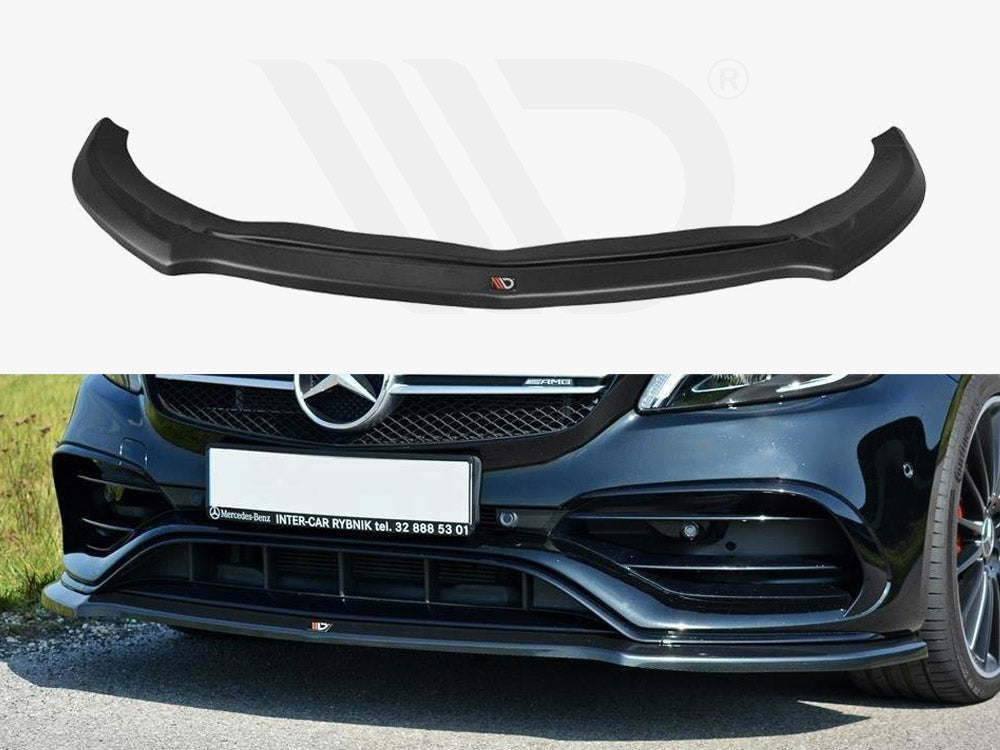 A Class - W176 Facelift: Gloss Black Maxton Splitter V1 15-18