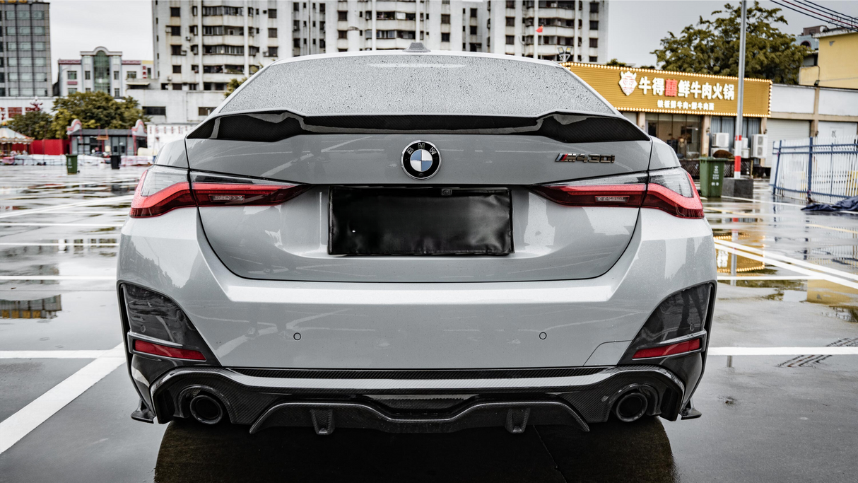 4 Series - G26: Dry Carbon Fibre SOOQOO Style Dual Exhaust Diffuser 20-24