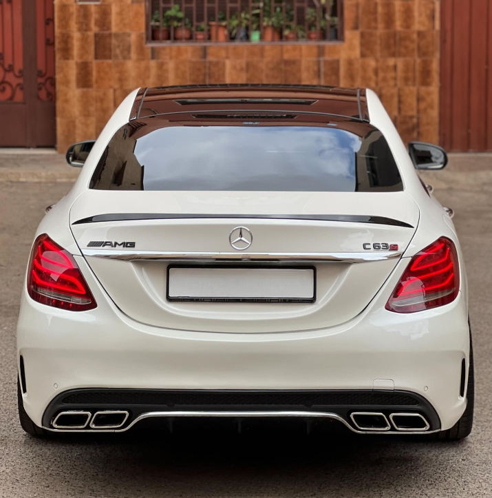 C Class - W205: Gloss Black AMG Style Spoiler 14-20