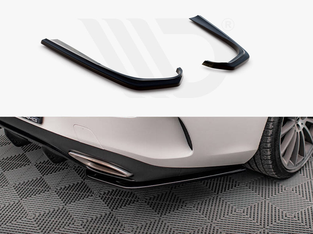 Mercedes E Class C238 E238 Rear Side Splitters Gloss Black Maxton Style ...