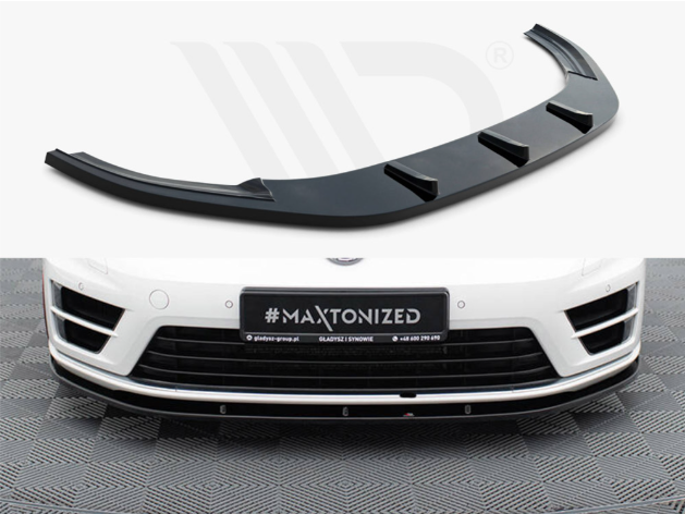 Golf R - MK7: Gloss Black Maxton Front Splitter V1 13-16