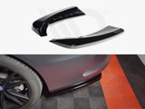 C Class - C205: Gloss Black Maxton Rear Side Splitters 15-18