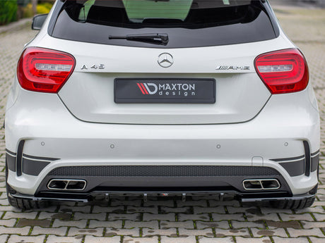 A Class - W176 Pre-Facelift: Gloss Black Maxton Rear Side Splitters 13-15