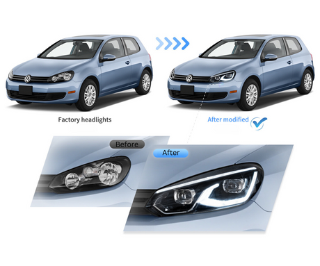 Golf - MK6: LED Sequential Front Headlights 10-12