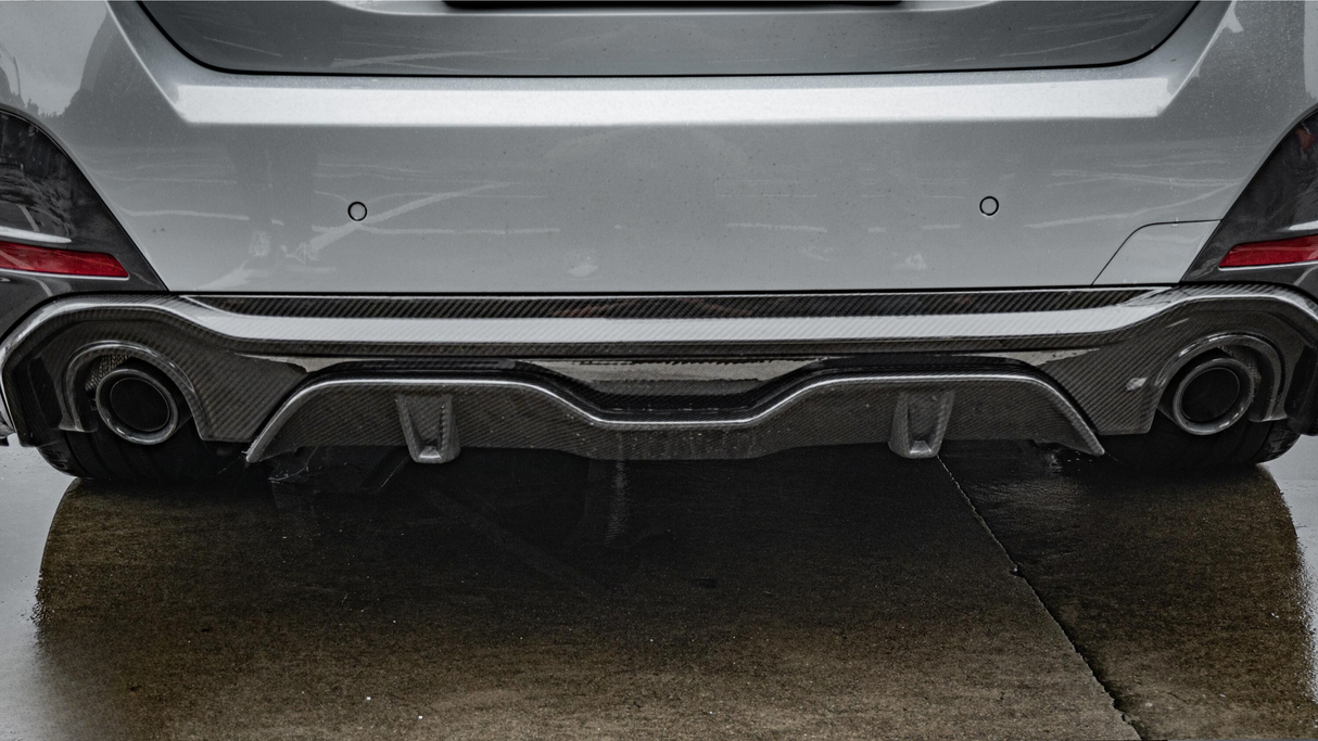 4 Series - G26: Dry Carbon Fibre SOOQOO Style Dual Exhaust Diffuser 20-24