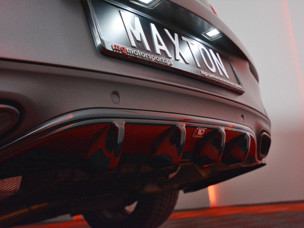 C Class - C205: Gloss Black Maxton Rear Diffuser 15-18