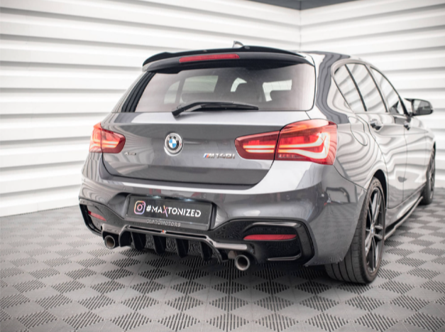 1 Series - F20/F21 Facelift: Gloss Black Maxton Rear Diffuser 15-19