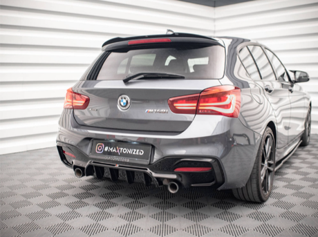 1 Series - F20/F21 Facelift: Gloss Black Maxton Rear Diffuser 15-19