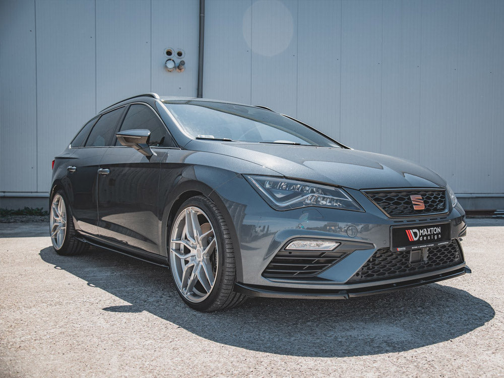 Leon - MK3 Facelift: Gloss Black Maxton Front Splitter V6 17-19