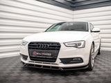 A5 - 8T Facelift: Gloss Black Maxton Front Splitter V1 11-16