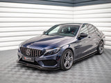 C Class - W205 Pre-Facelift: Gloss Black Maxton Splitter V1 14-18