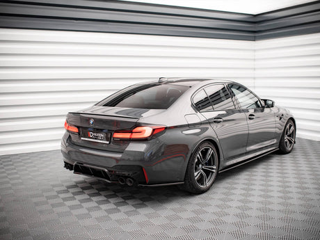 M5 - F90: Gloss Black Maxton Rear Side Splitters 17+