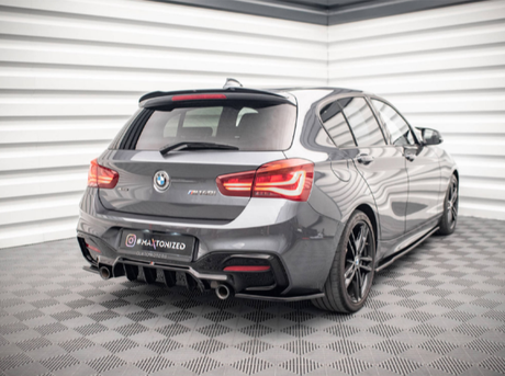 1 Series - F20/F21 Facelift: Gloss Black Maxton Rear Side Splitters 15-19