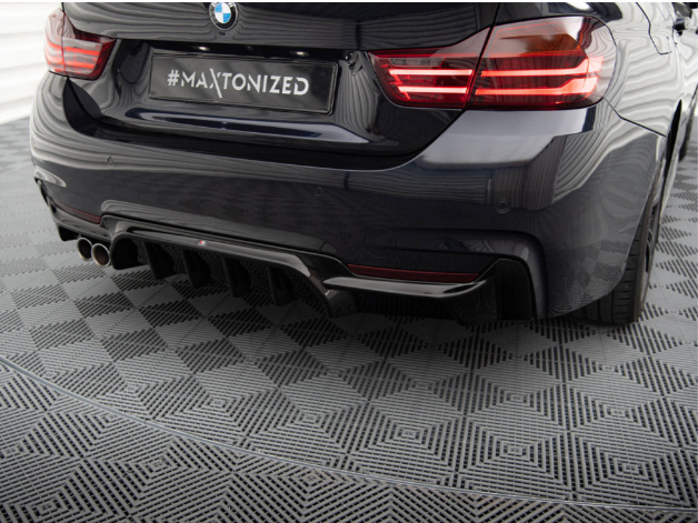 4 Series - F32/F33/F36: Gloss Black Maxton Twin Exhaust Diffuser 14-20