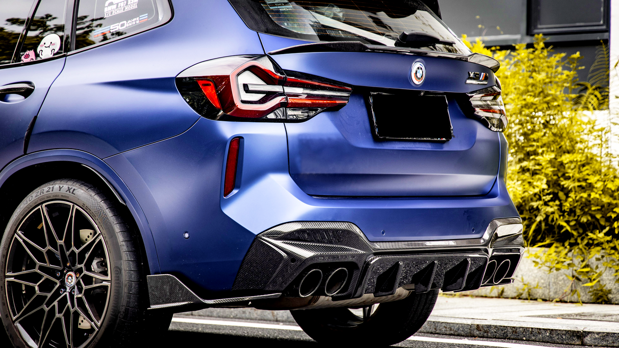 X3M - F97: Dry Carbon Fibre SOOQOO Style Quad Exhaust Diffuser 21+