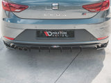 Leon - MK3 FR Facelift: Gloss Black Maxton Twin Exhaust Rear Diffuser 17-19