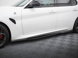 Giulia - Quadrifoglio: Gloss Black Maxton Side Skirts 16+