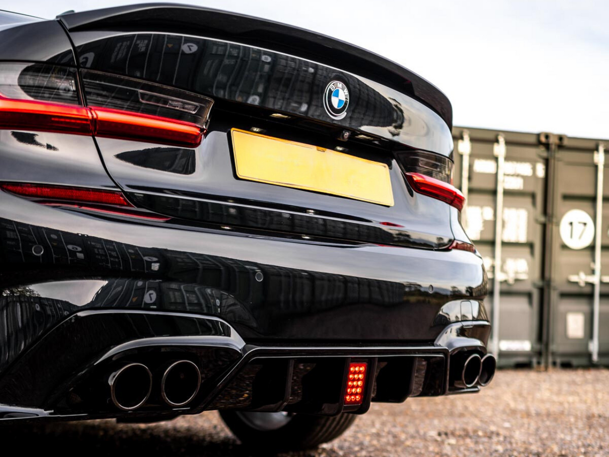 3 Series - G20: Gloss Black Competition Style LED Diffuser & Exhaust Tips 20+