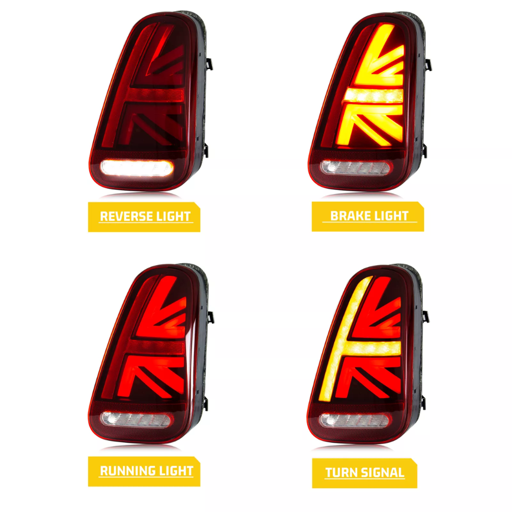 Mini Cooper - R50/R52/R53 Pre-Facelift: Red LCI Style Sequential LED Tail Lights 01-06