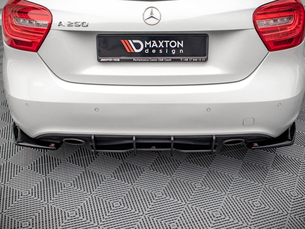 A Class - W176 Pre-facelift: Gloss Black Maxton Rear Diffuser 13-15