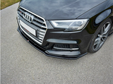 A3 - 8V/8VS Facelift: Gloss Black Maxton Front Splitter 16-20