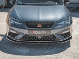 Leon - MK3 Facelift: Gloss Black Maxton Front Splitter V6 17-19