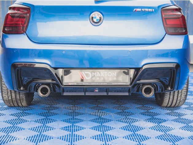 1 Series - F20/F21 Pre-Facelift: Gloss Black Maxton Rear Diffuser 11-15