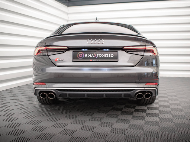 A5 - F5: Gloss Black Maxton Rear Diffuser 17-20