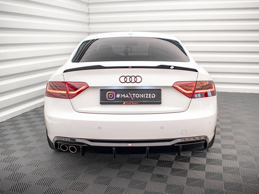 A5 - 8T Facelift: Gloss Black Maxton Twin Exhaust Rear Diffuser 11-16