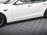 Model S - Plaid Facelift: Gloss Black Maxton Side Skirts V2 21+