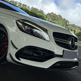 A Class - W176 Facelift: Gloss Black Front Aero Kit 16-18