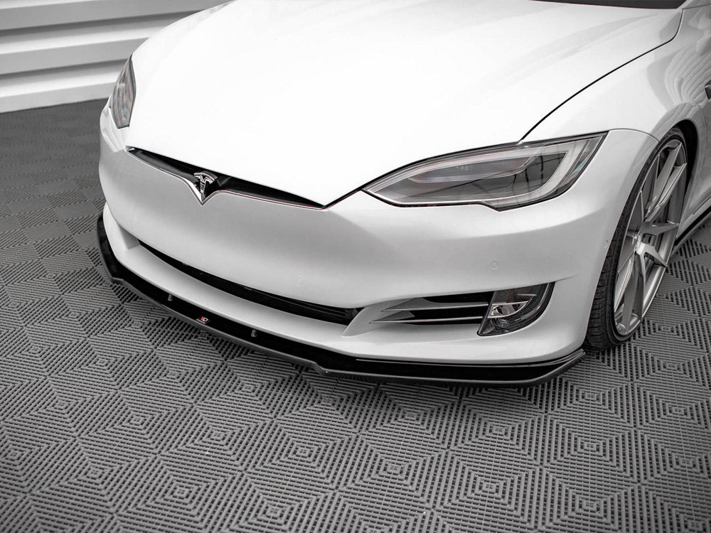 Model S: Gloss Black Maxton Front Splitter V1 16-20