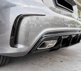 A Class - W176: Gloss Black Diffuser & Silver Exhaust Tips 13-18