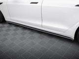 Model S - Plaid Facelift: Gloss Black Maxton Side Skirts V2 21+