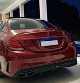 C Class - W205 Saloon: Gloss Black Diffuser 14-18