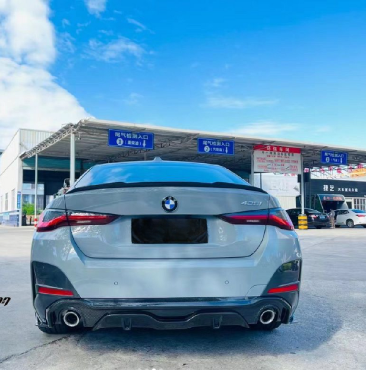 4 Series - G26: Dry Carbon Fibre SOOQOO Style Dual Exhaust Diffuser 20-24