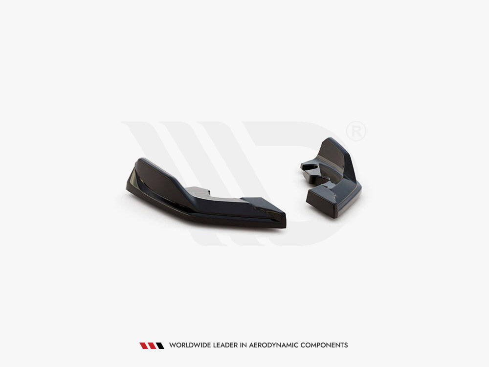 1 Series - F40: Gloss Black Maxton Rear Side Splitters V4 19+