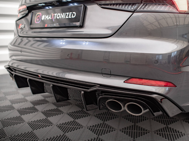 A5 - F5: Gloss Black Maxton Rear Diffuser 17-20