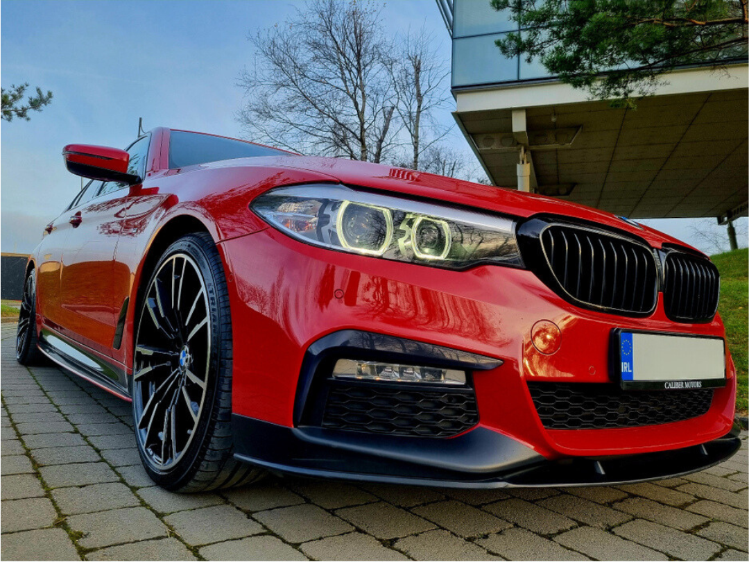 5 Series - G30 Pre-Facelift: Gloss Black Performance Style Splitter 17-20