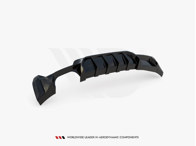 4 Series - F32/F33/F36: Gloss Black Maxton Twin Exhaust Diffuser 14-20