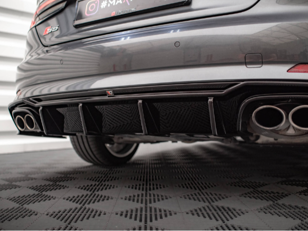 A5 - F5: Gloss Black Maxton Rear Diffuser 17-20