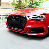 A3 - 8V Facelift: Gloss Black RS Honeycomb Quattro Grill with ACC 17-20