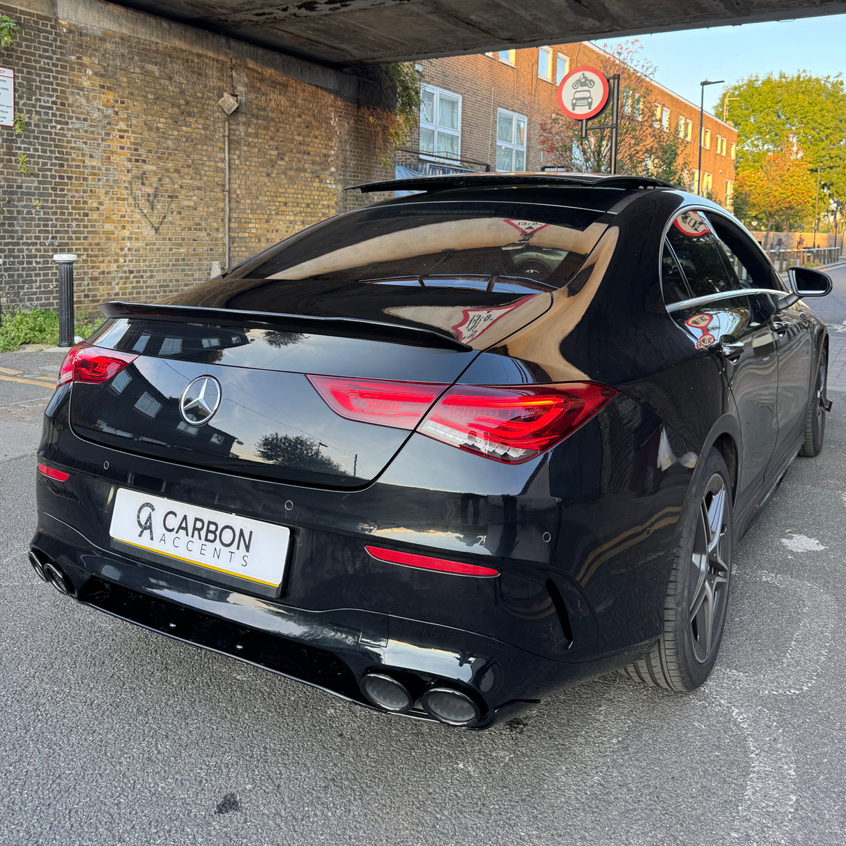 C Class - CLA W118 Pre-Facelift: Gloss Black Rear Diffuser 19-23