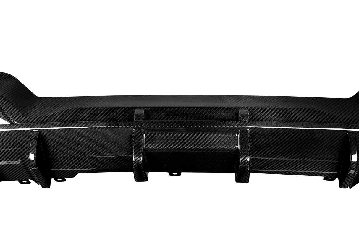 iX3 - G08 Facelift: Dry Carbon Fibre SOOQOO Style Rear Bumper Diffuser 20+